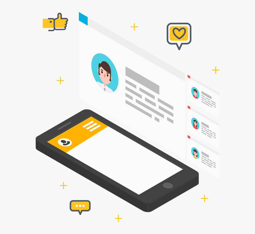 Isometric Social Media, HD Png Download