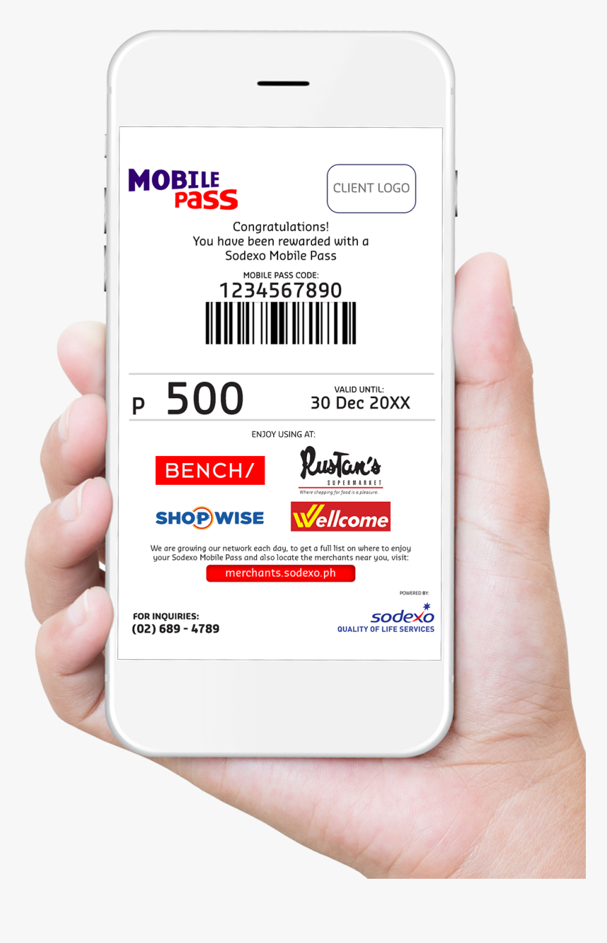Sodexo Mobile Pass Code, HD Png Download