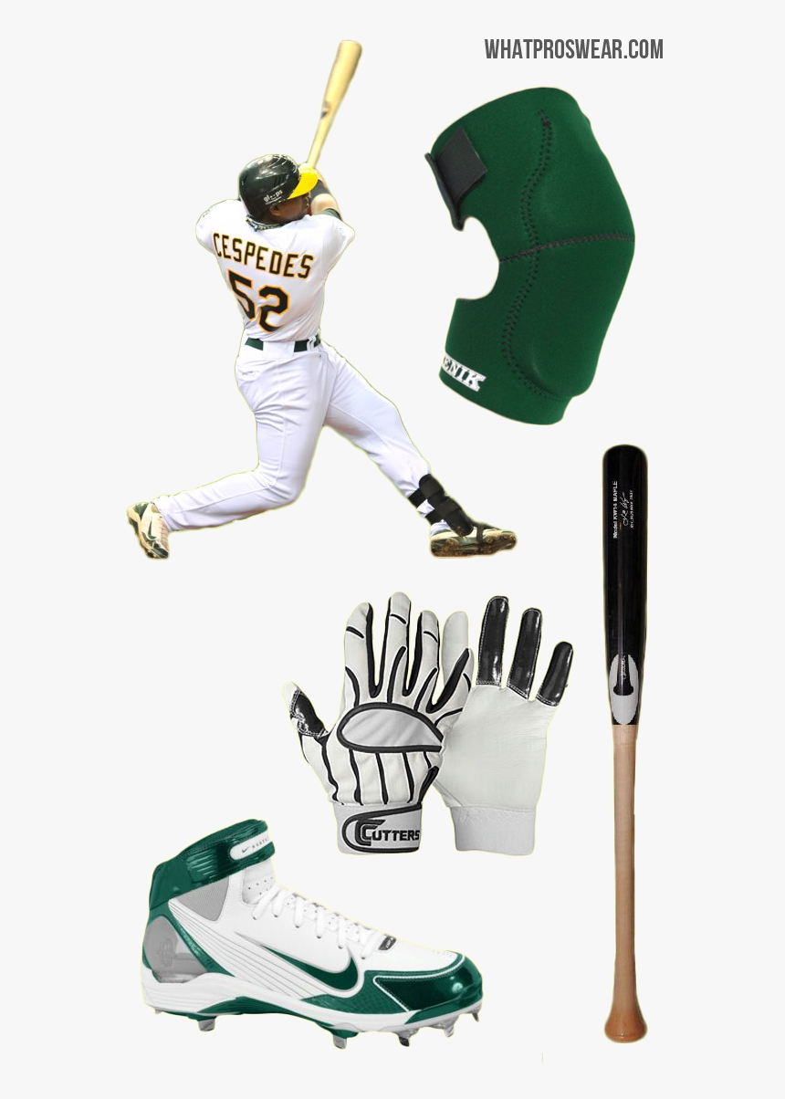 Yoenis Cespedes Bat, Yoenis Cespedes Batting Gloves, - Mlb Elbow Guard Brands, HD Png Download