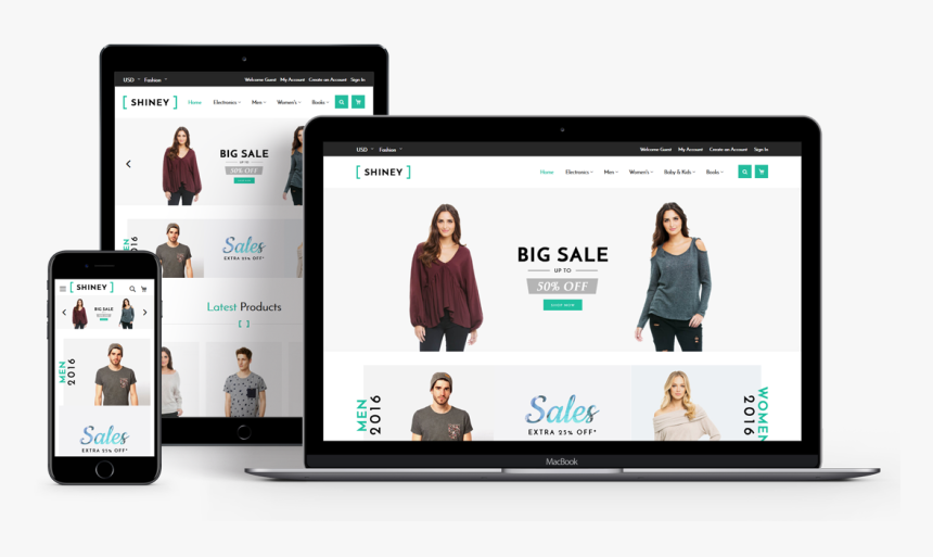 Multipurpose Responsive Magento 2 Theme - Woocommerce Premium Theme, HD Png Download