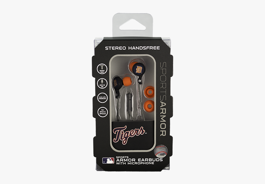 Tigers Sports Armor Earbuds With Microphone - Headphones, HD Png Download