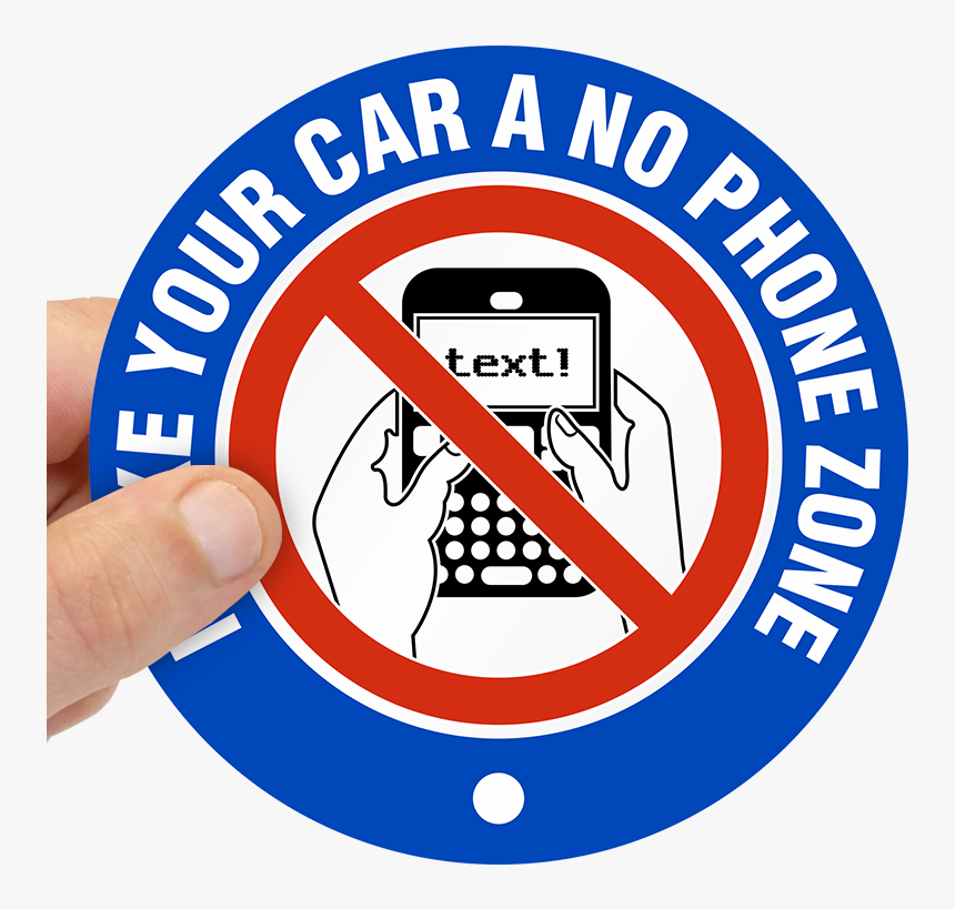 Car No Phone Zone Label - Emblem, HD Png Download