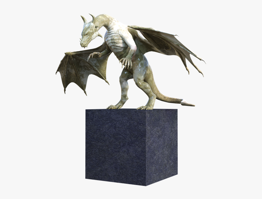 Dragon, Stone, Mythical Creatures, Statue, Animal - Statue, HD Png Download