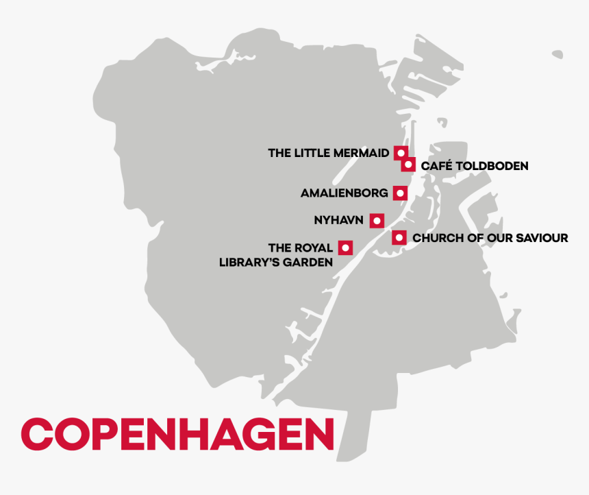 Copenhagen Map Vector, HD Png Download