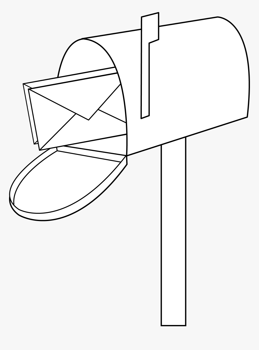 Mailbox 8 Pics Of Mail Cartoon Coloring Clipart, HD Png Download