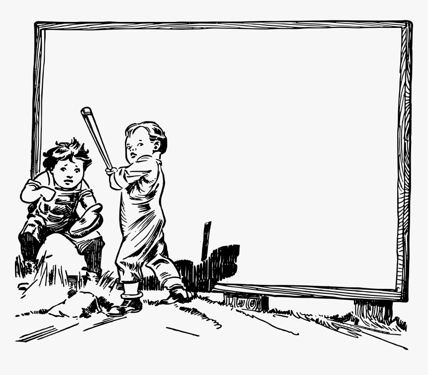 Transparent Cartoon Picture Frame Png - Black And White Cartoon Frame, Png Download