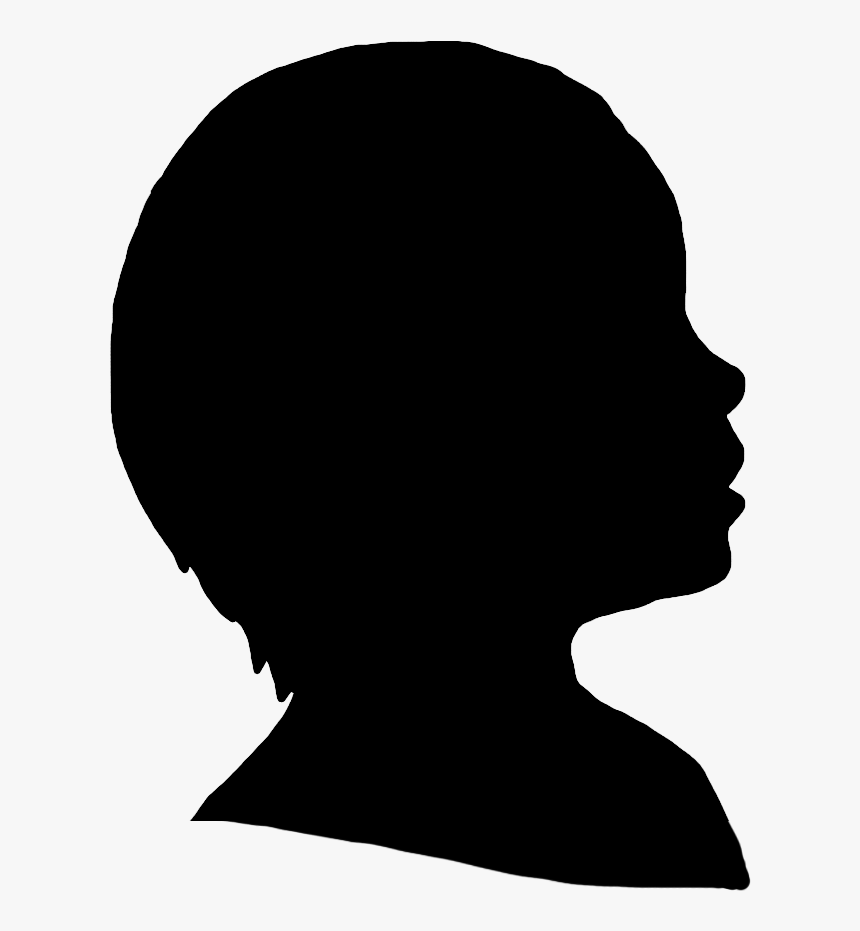 Laughing Toddler Silhouette - Queens Head For Stamp, HD Png Download