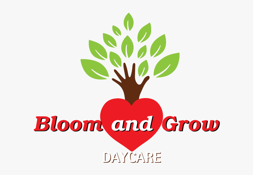 Bloom N Grow Daycare Kids Playgroup Logo - Hand Tree, HD Png Download