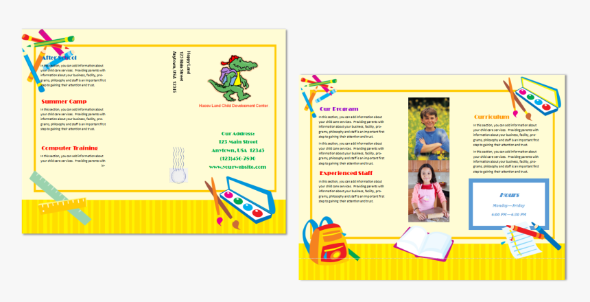 Clip Art Daycare Flyers - Blank Border Design For Kids Certificate, HD Png Download
