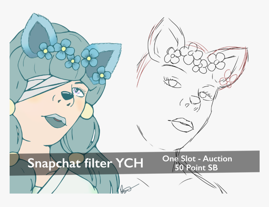 Snapchat Filter Lineart - Cartoon, HD Png Download