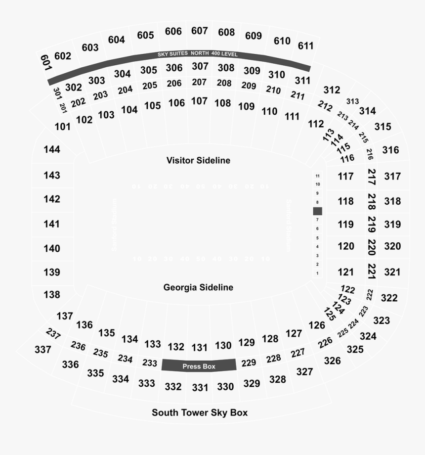 Sanford Stadium Section 233, HD Png Download