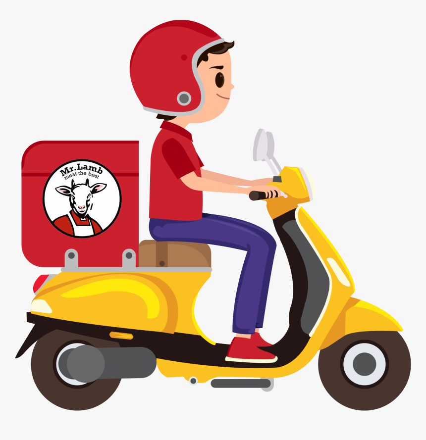 Transparent Pork Chop Clipart - Food Delivery Man Png, Png Download
