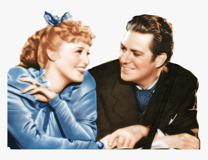 Casal, Love, Love Story, Happy Couple, Vintage, Lady - Vintage Couple Illustration Png, Transparent Png