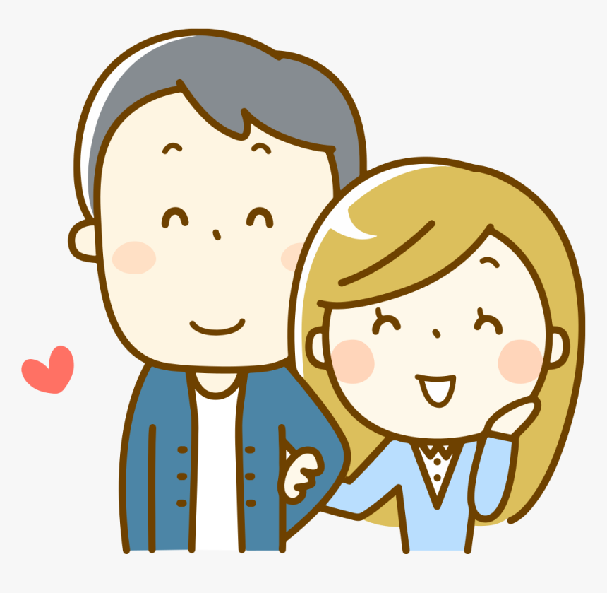 Couple In Love - Family With Baby Drawing, HD Png Download