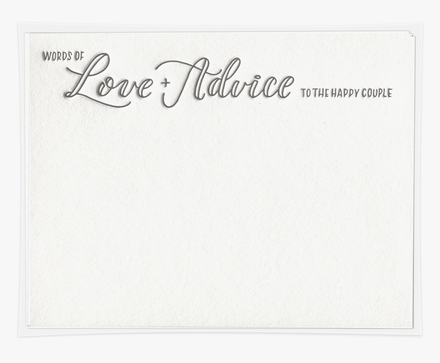Letterpress-printed Wedding Advice Card Set - Display Device, HD Png Download