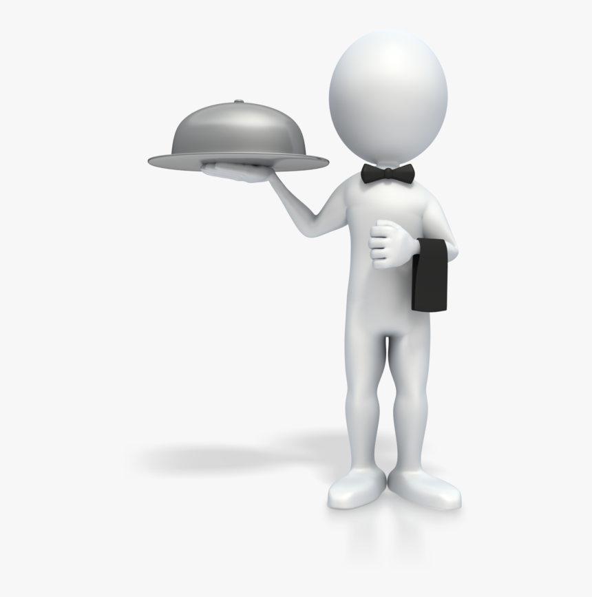 Stick Figure Png Transparent Background - 3d Stick Figure Waiter, Png Download