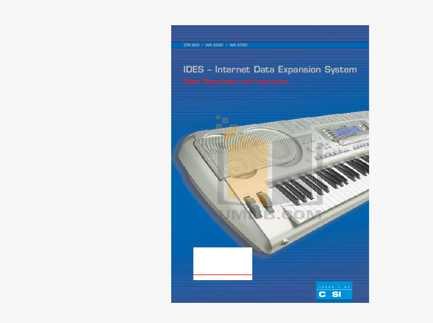 Casio Music Keyboard Wk-3000 Pdf Page Preview , Png - Digital Piano, Transparent Png