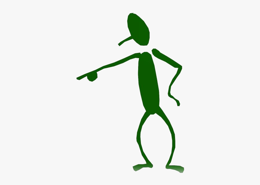 Person Pointing Png Transparent Images - Stick Figure Pointing Finger, Png Download