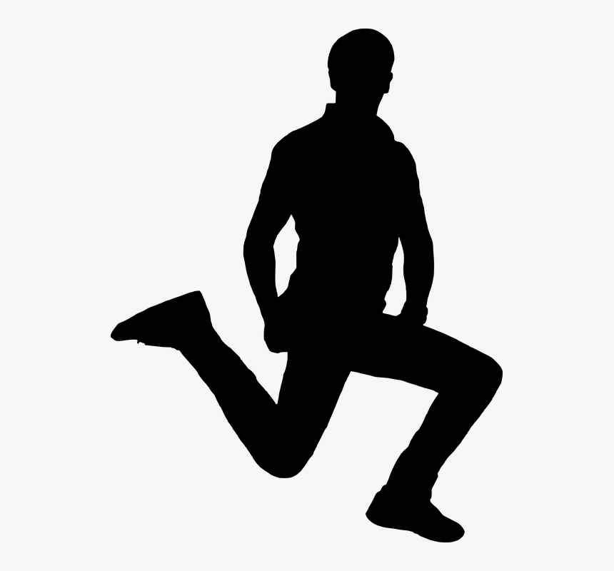 Silhouette, Man, Jumping, Hurry Up, Young, Guy, Speed - Portable Network Graphics, HD Png Download