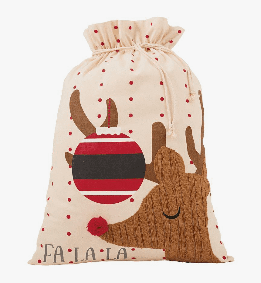 Mud Pie Christmas Reindeer Gift Sack - Backpack, HD Png Download