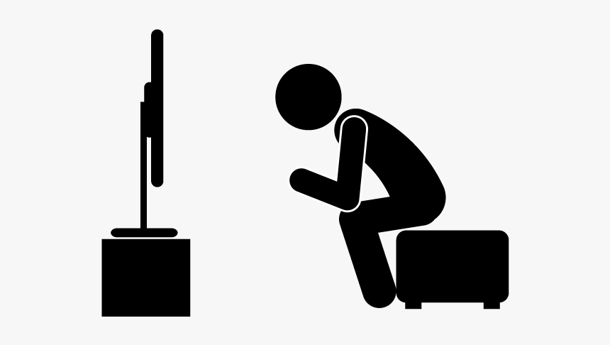 Watching Tv Icon Png, Transparent Png