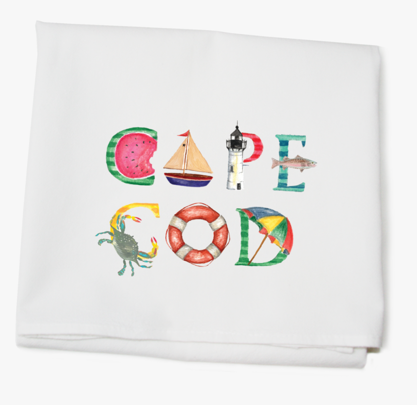 Cape Cod Illu-stated Flour Sack Towel - Illustration, HD Png Download