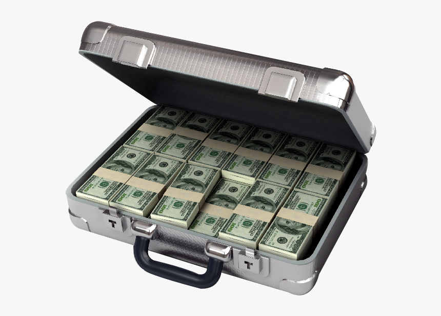 Suitcase With Money Png, Transparent Png