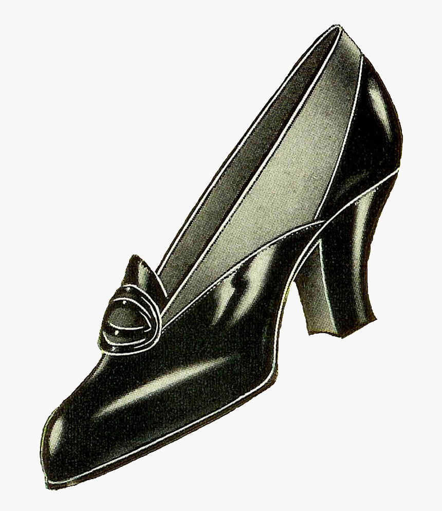 Black Sunday Shoes - Clipart Vintage Clothes Transparent, HD Png Download