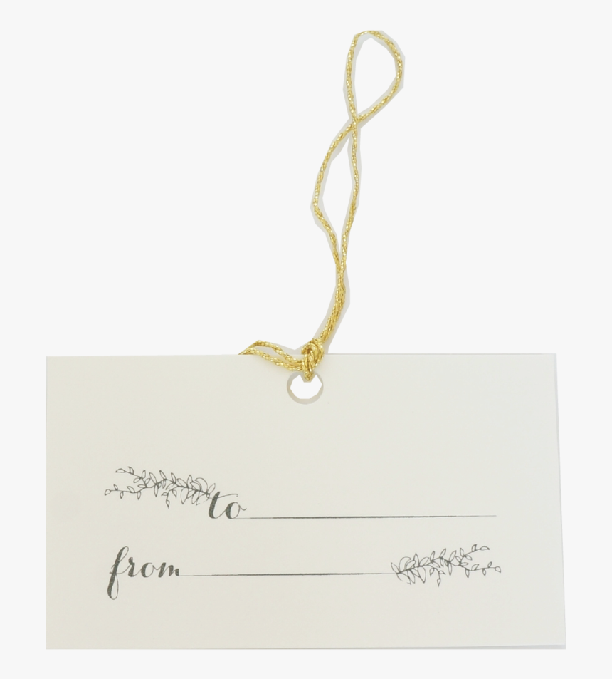 Holiday Gift Tag Evergreen And Gold Calligraphy Style - Calligraphy, HD Png Download