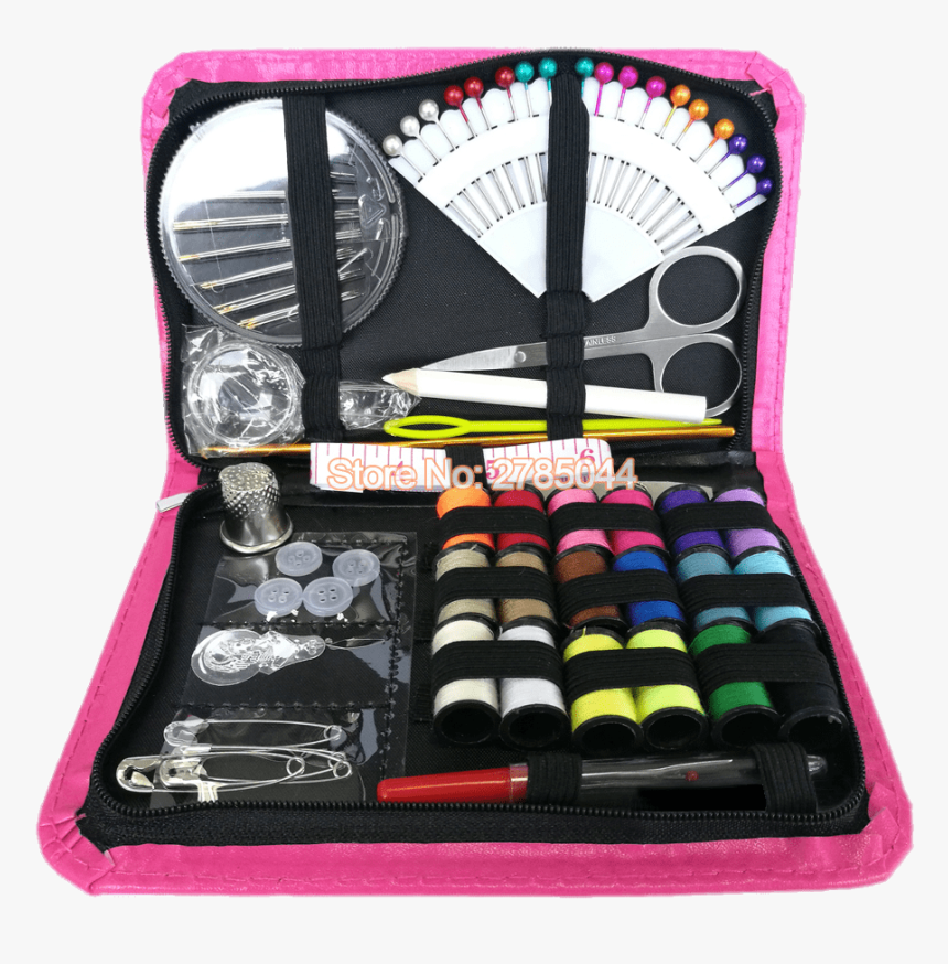 Sewing Kit In Pink Holder - Sewing Box Clipart Png, Transparent Png