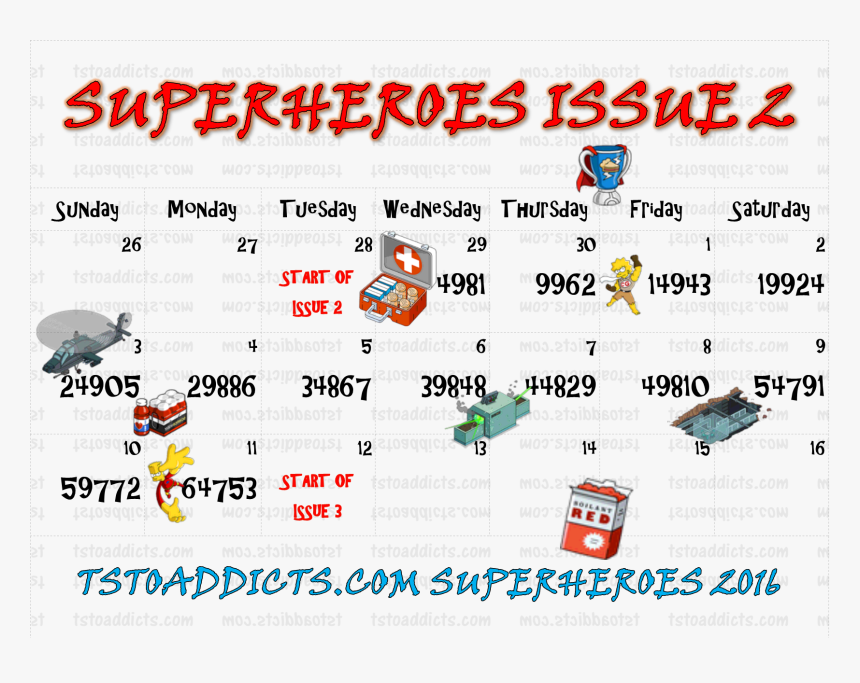 Superheroes 2 Issue 2 Calendar - Illustration, HD Png Download