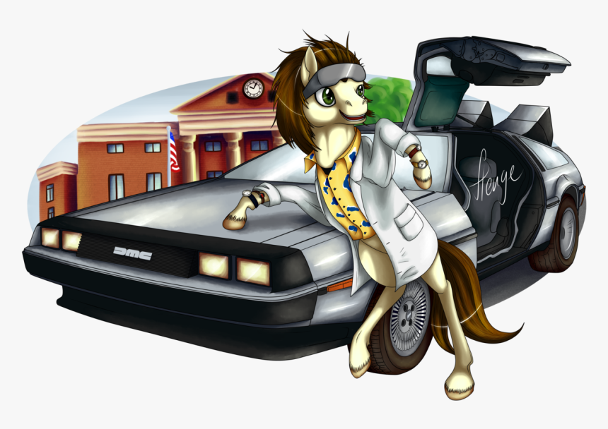 Hengebellika, Back To The Future, Car, Crossover, Delorean, - Cartoon, HD Png Download