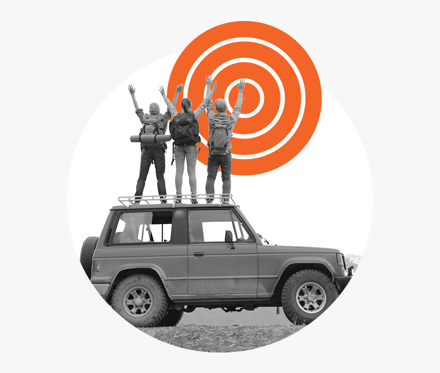 People On Jeep - Off-road Vehicle, HD Png Download