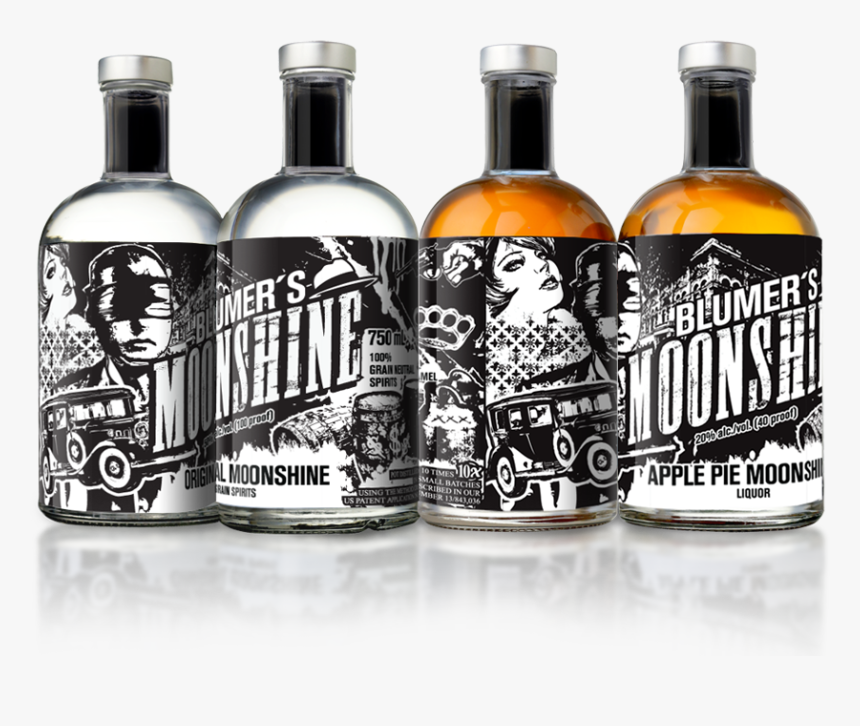 The Blumer S Moonshine Original And Apple Pie Bottles - Apple Pie Moonshine Bottle, HD Png Download