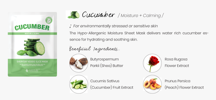 Everyday Veggie Slice Sheet Mask - Cucumber, HD Png Download