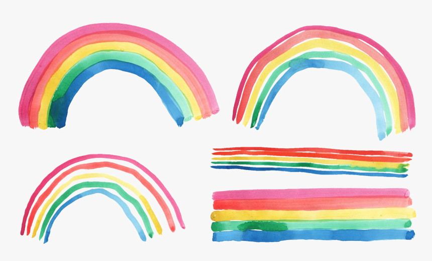 Rainbow Transparent - Transparent Watercolor Art Png, Png Download