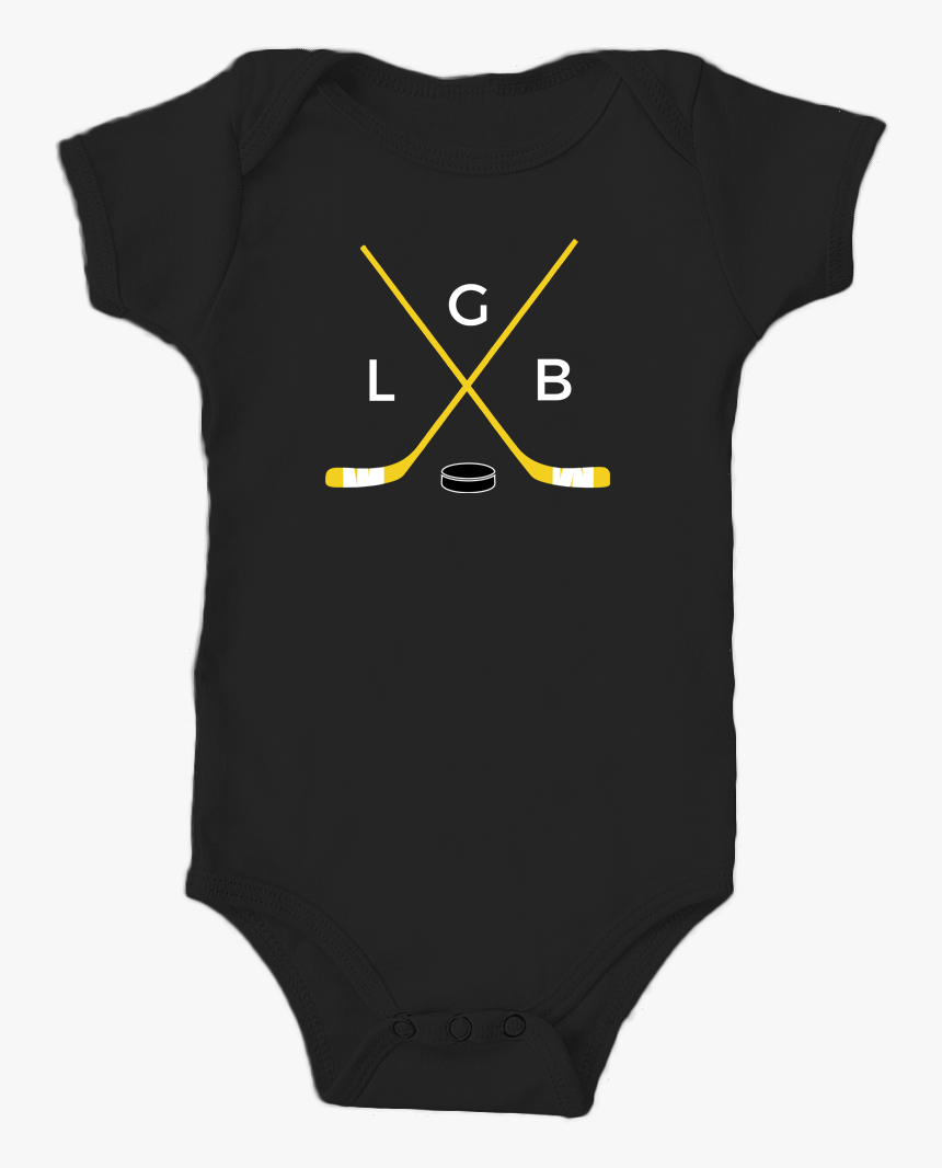 Baby Onesie Crossed Hockey Sticks Lgb - Triangle, HD Png Download