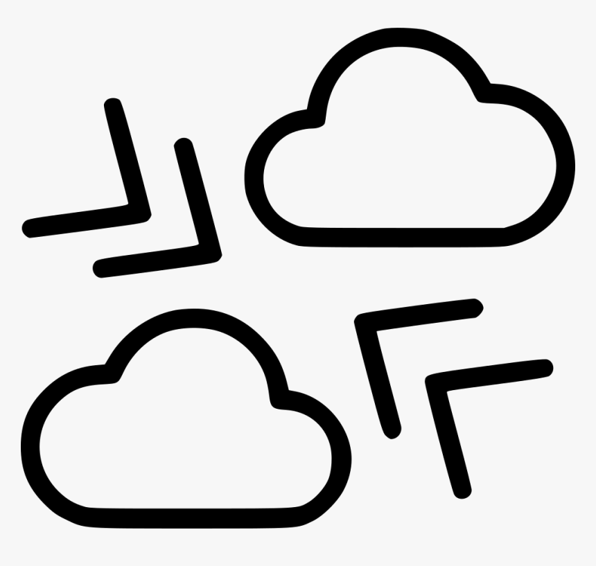 Arrow Direction Wind Storm Thunder - Air Pressure Icon Weather, HD Png Download