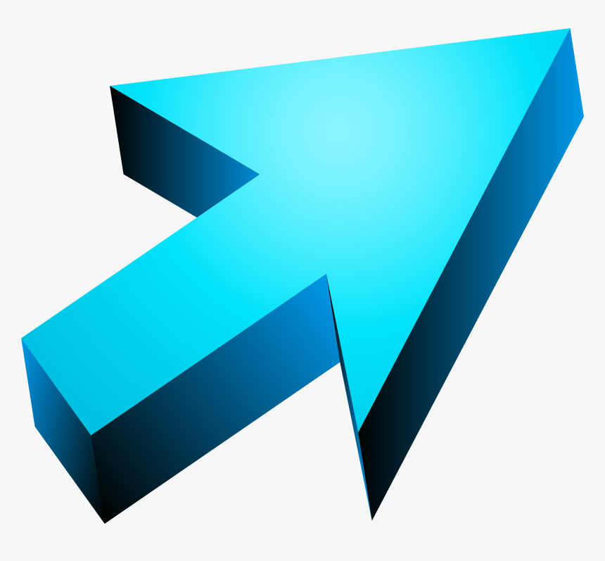 Blue 3d Arrow Transparent Png Clip Art Image - 3d Arrow Transparent Background, Png Download