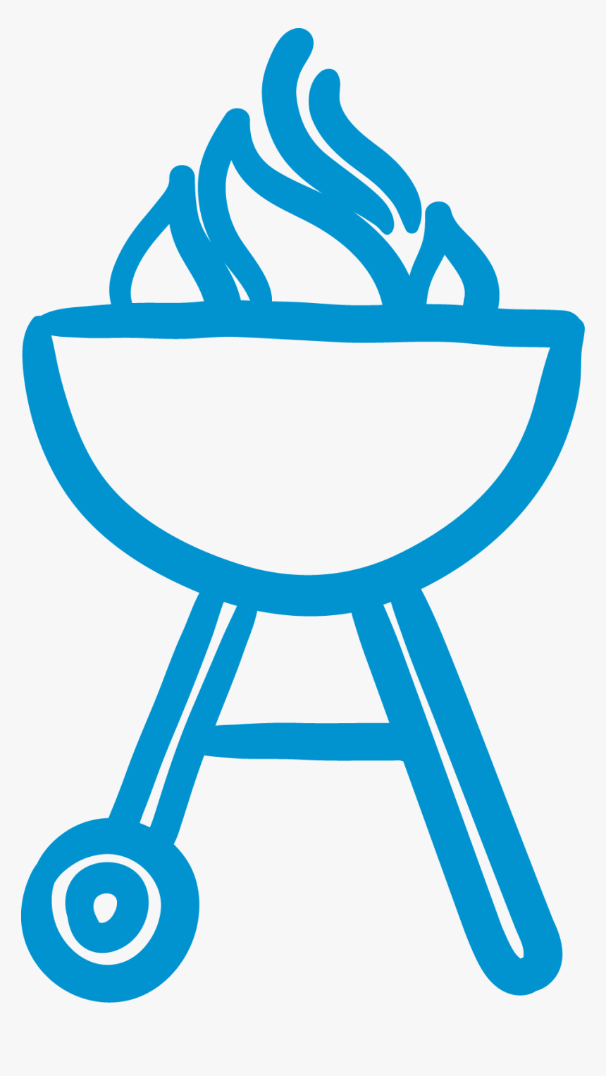 Grill Clipart Grill Utensil - Blue Bbq Clip Art, HD Png Download