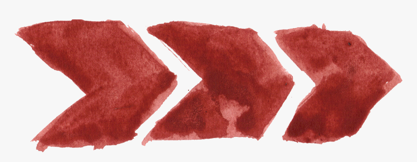 Transparent Watercolor Arrow - Red Watercolor Arrow Png, Png Download