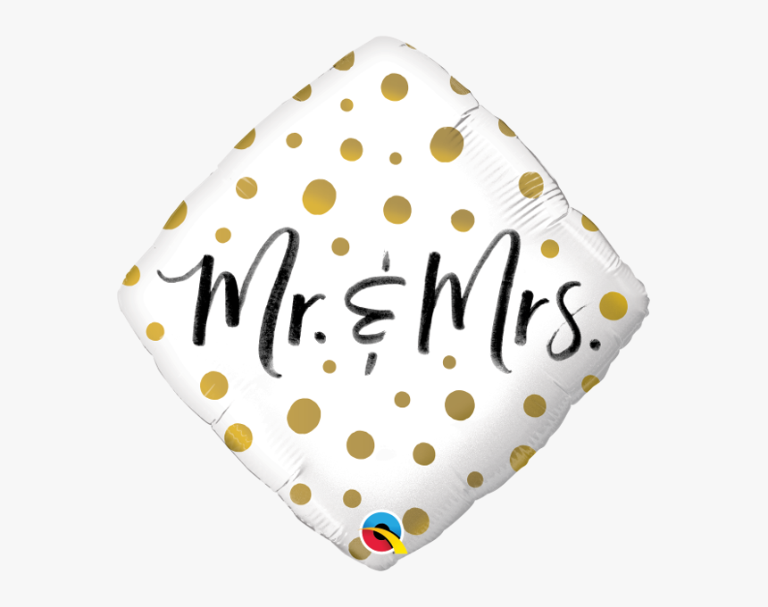 Foil Balloon Mr & Mrs Gold Dots, HD Png Download