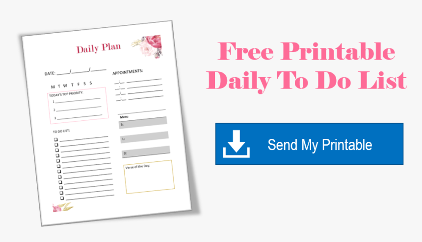 Daily To Do List Printable - Paper, HD Png Download