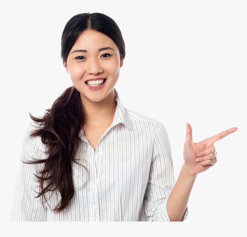 Women Pointing Right Royalty-free Png - Woman Pointing Right Png, Transparent Png