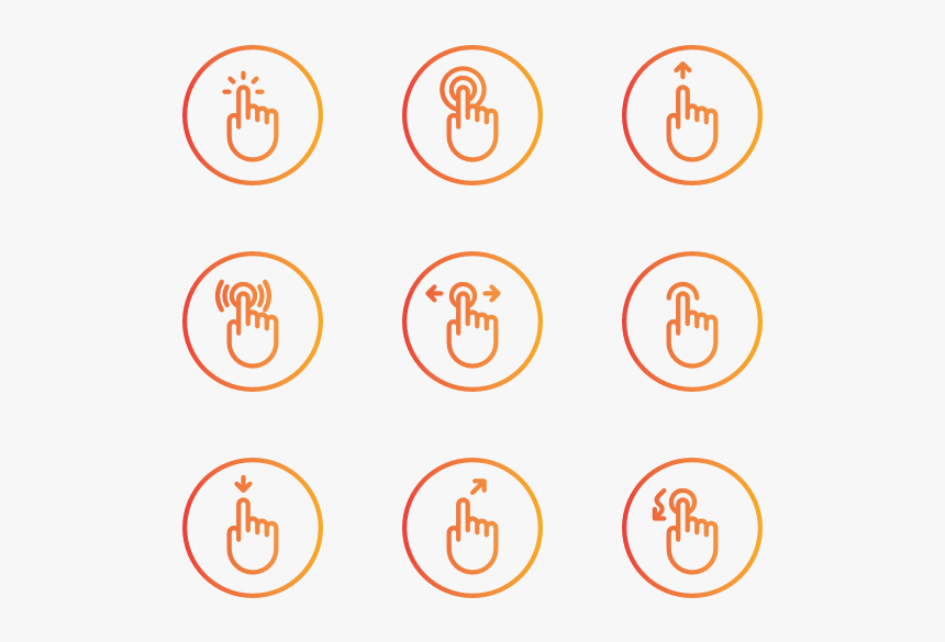 Gesture Set - Circle, HD Png Download