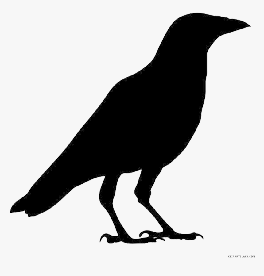 Crow Clipart Silhouette - Outline Images Of Crow, HD Png Download
