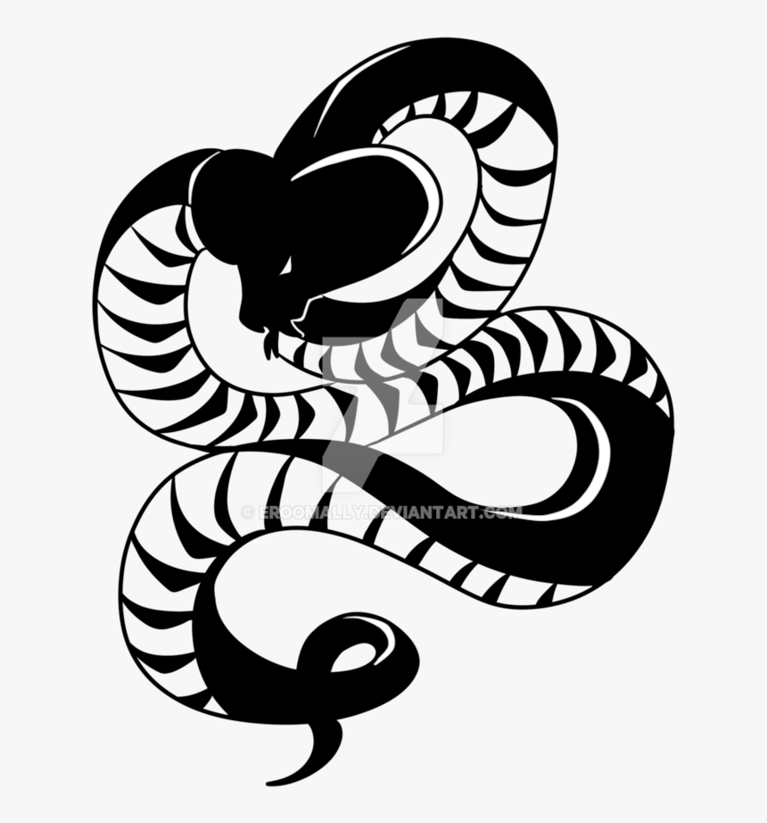 Tribal Snake Png - Snake Drawing No Background, Transparent Png