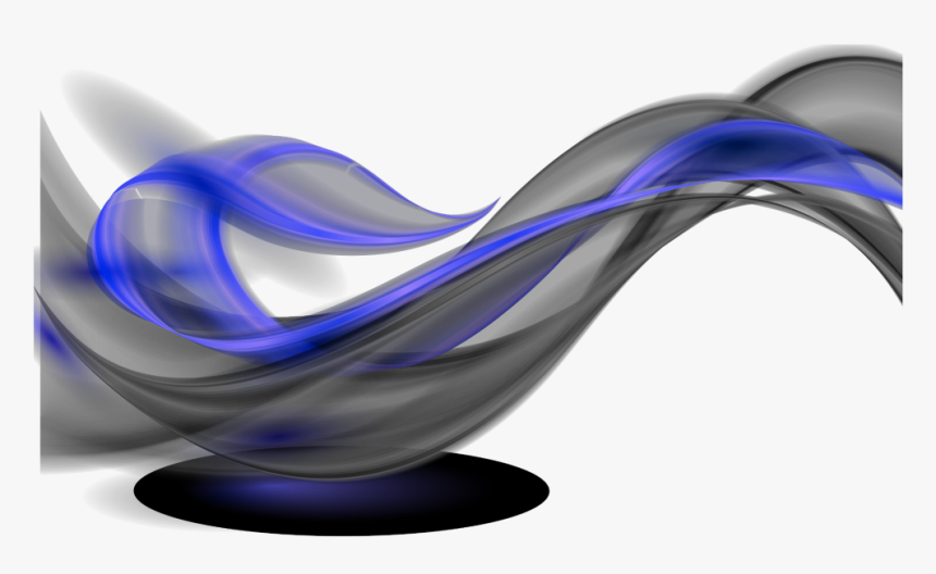 Mq Blue Black Swirls Swirl Wave - Vase, HD Png Download