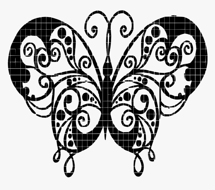 Svg Swirls Butterfly - Animal Arabesque, HD Png Download