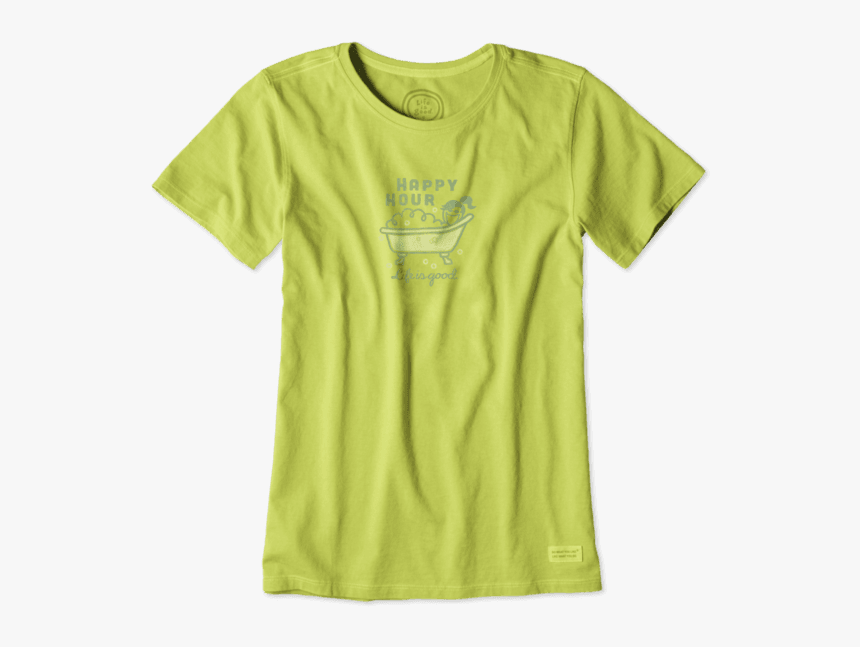 Women S Happy Hour Bubble Bath Crusher Tee - Life Is Good Van T Shirts, HD Png Download